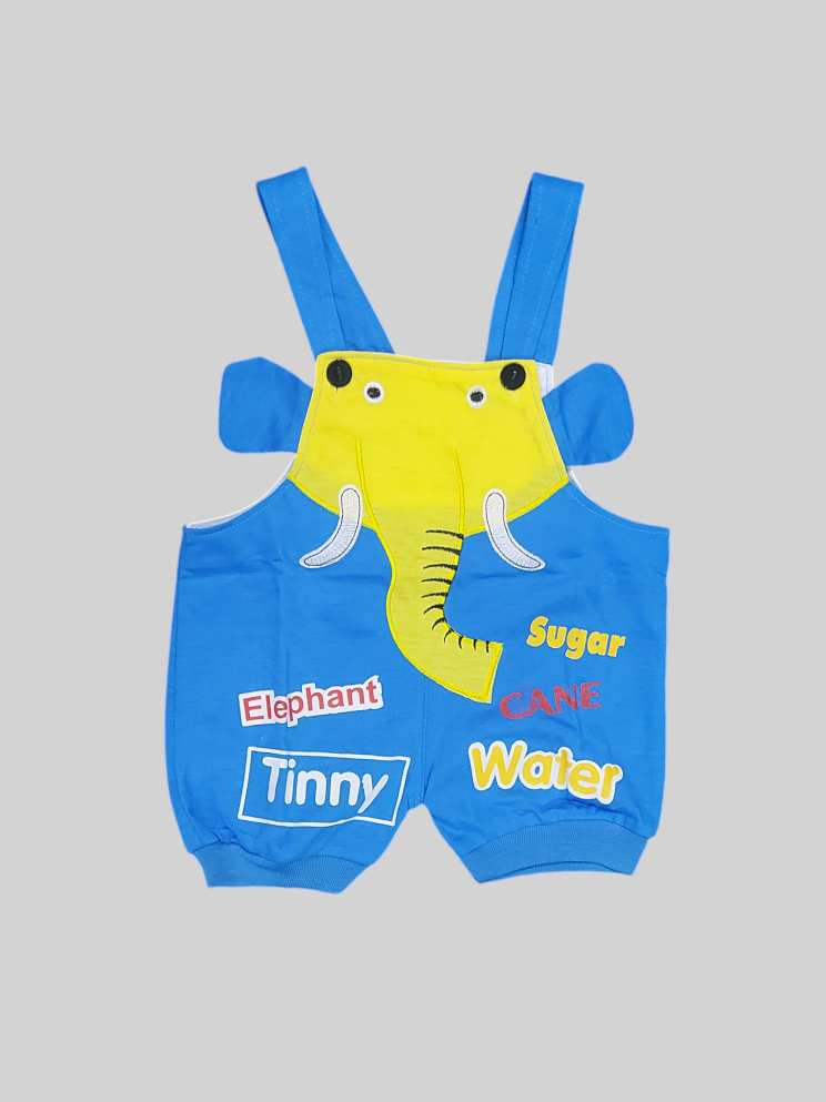 Elephant Half Romper - Blue