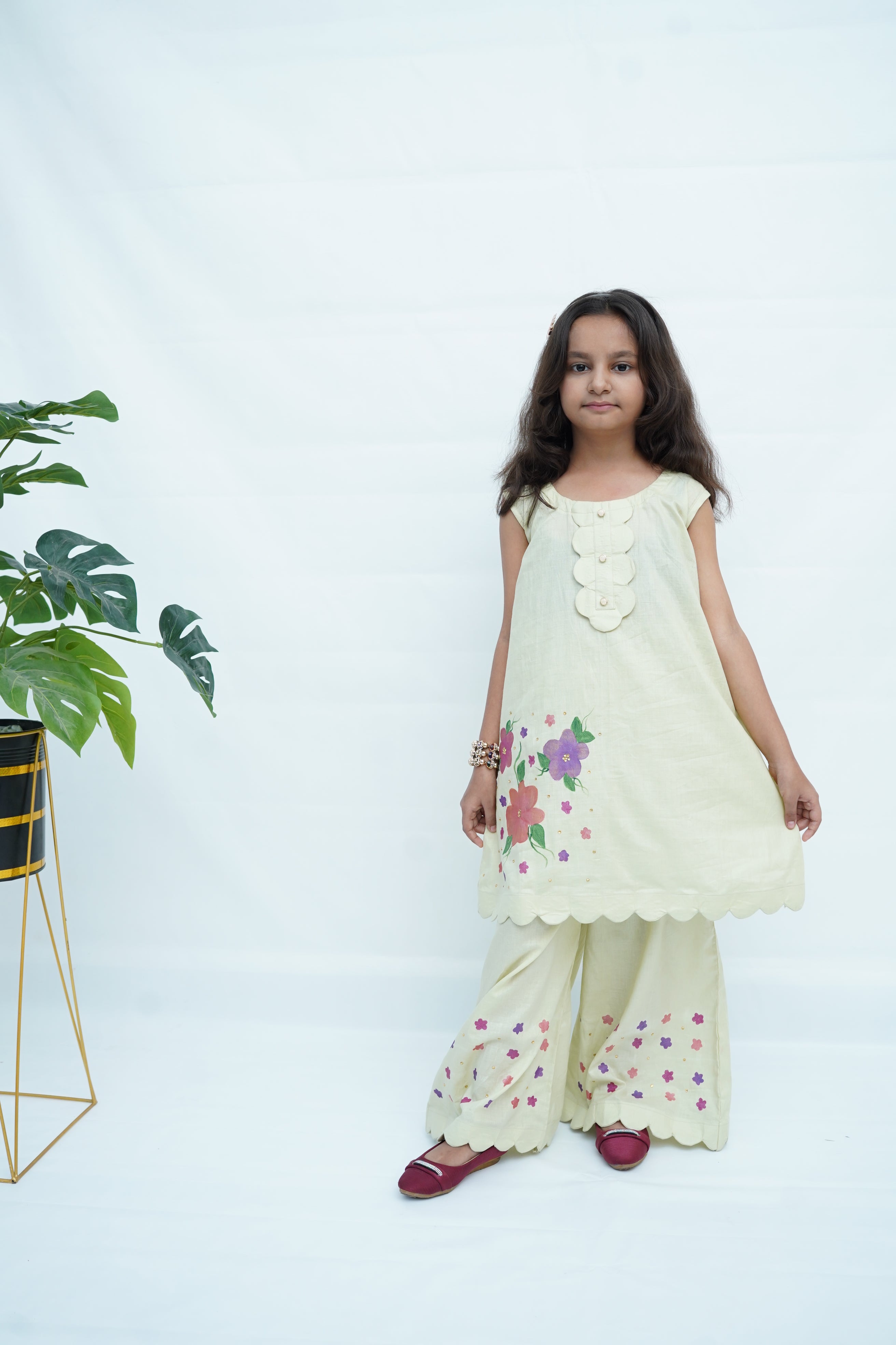 Girls Hand Painted Blossom Luxe Set (Sage Mint)