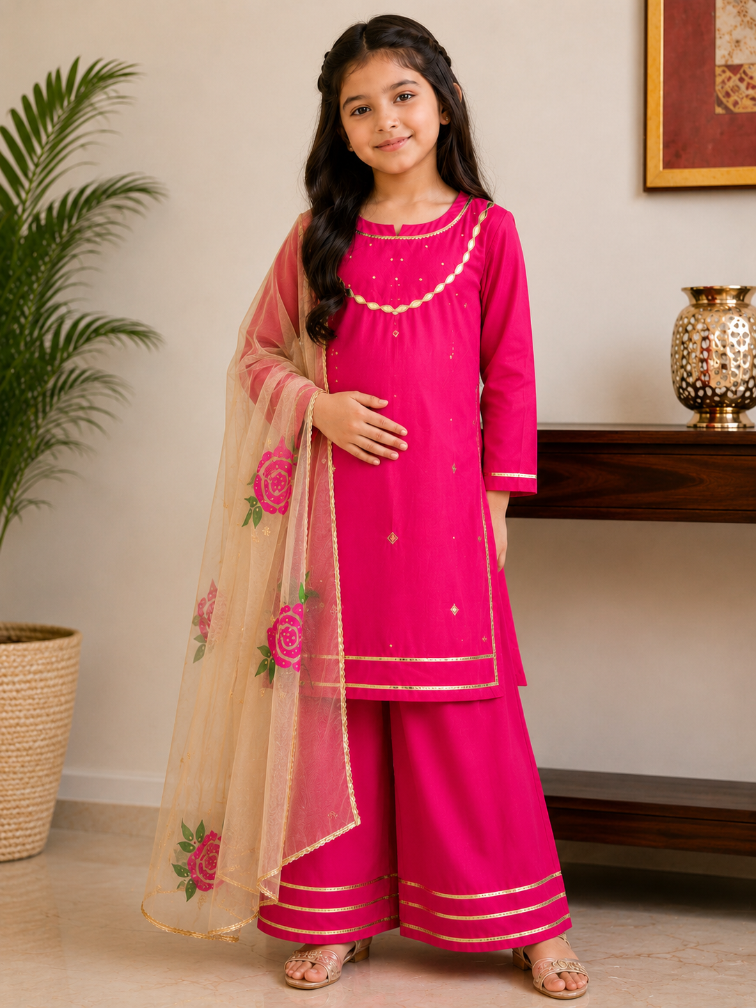 Girls Fuchsia Luxe Set - 3pc