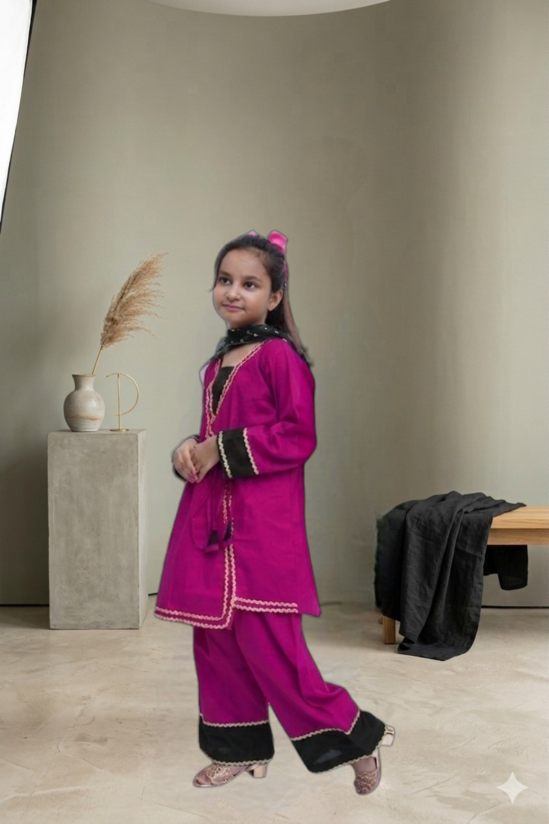 Girls Pink Luxe Embellished Set (3pc)