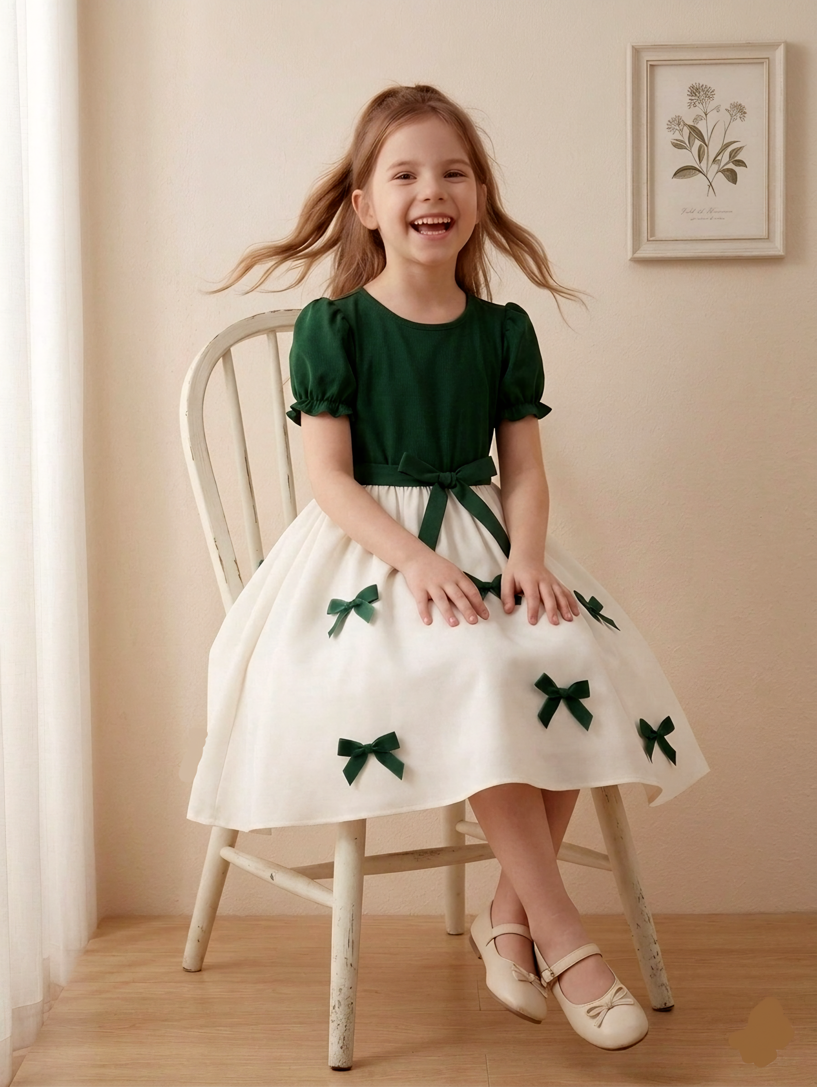 Girls Bow Azadi Frock