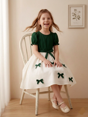 Girls Bow Azadi Frock