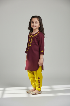 Girls Hand Embroided 2pc Set