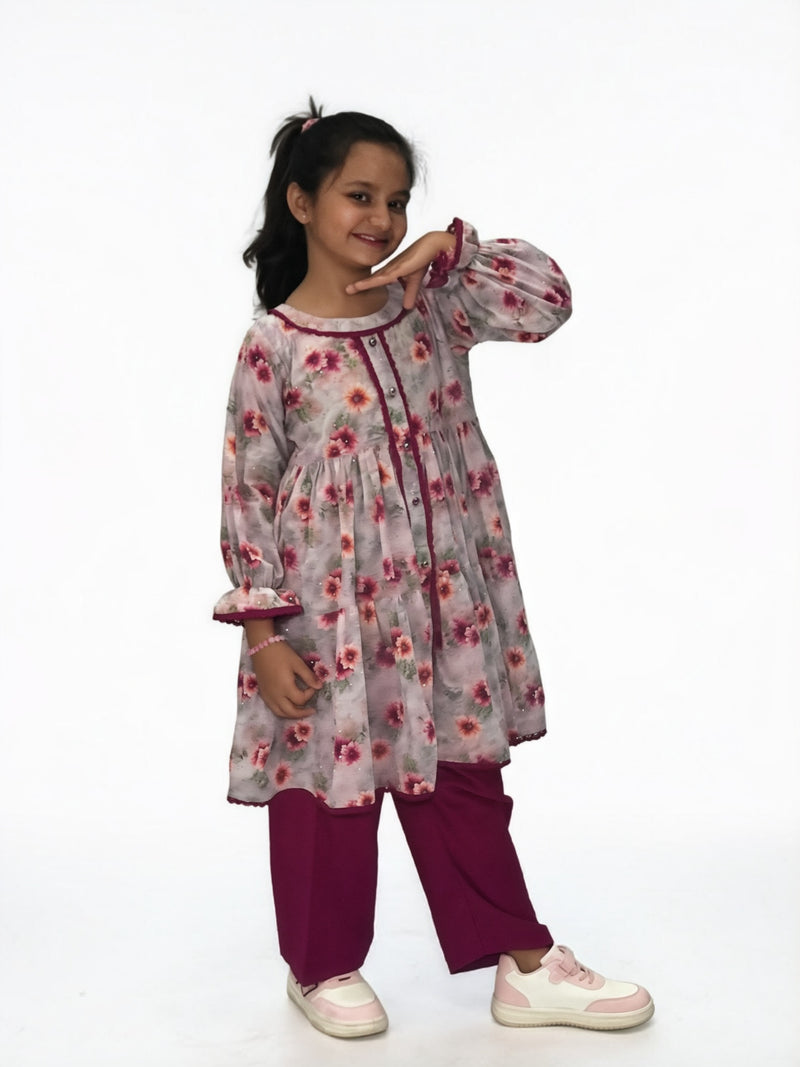 Girls Daisy Frock Set - 2pc