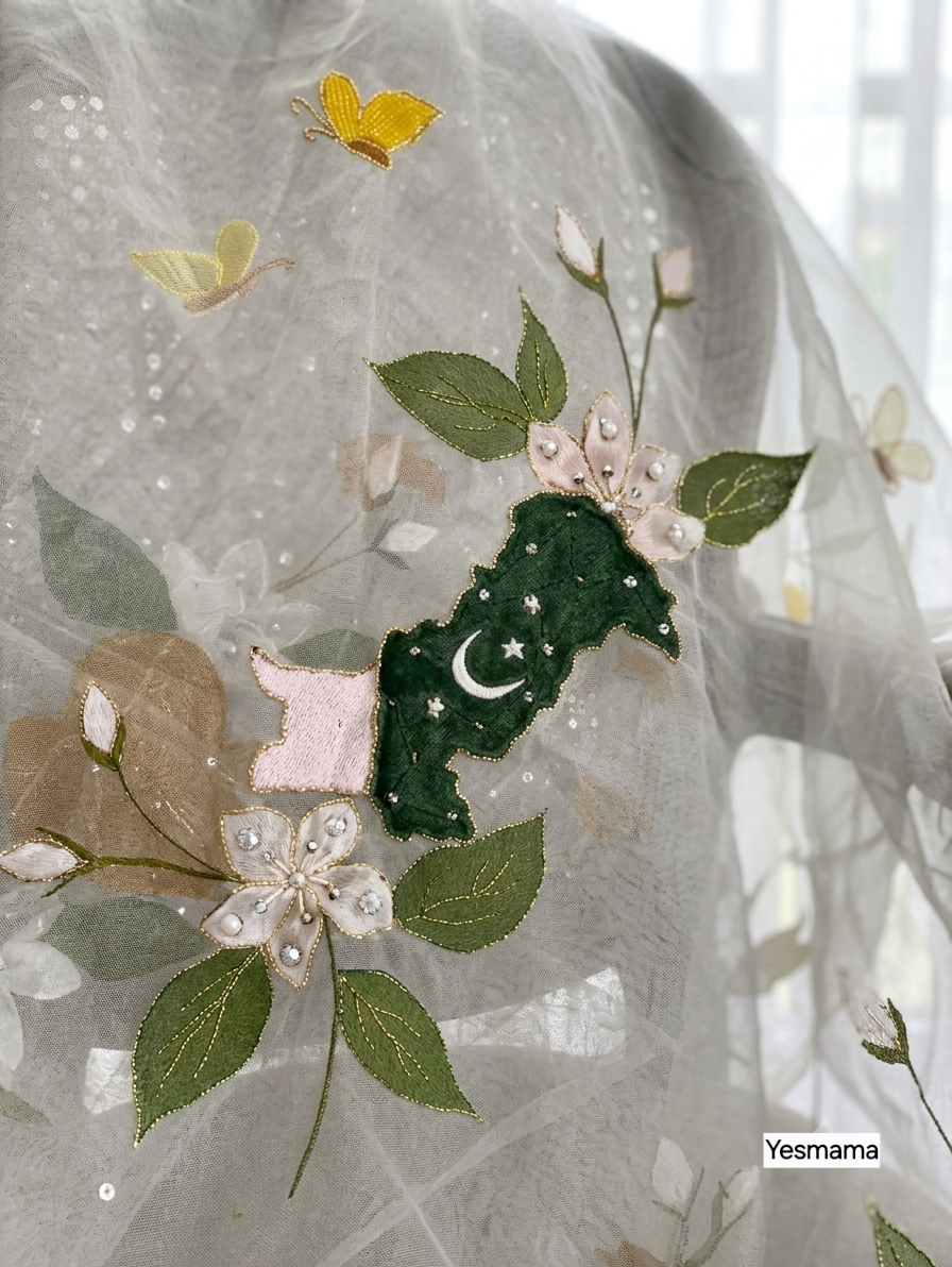 Girls Hand Painted Azadi Dupatta