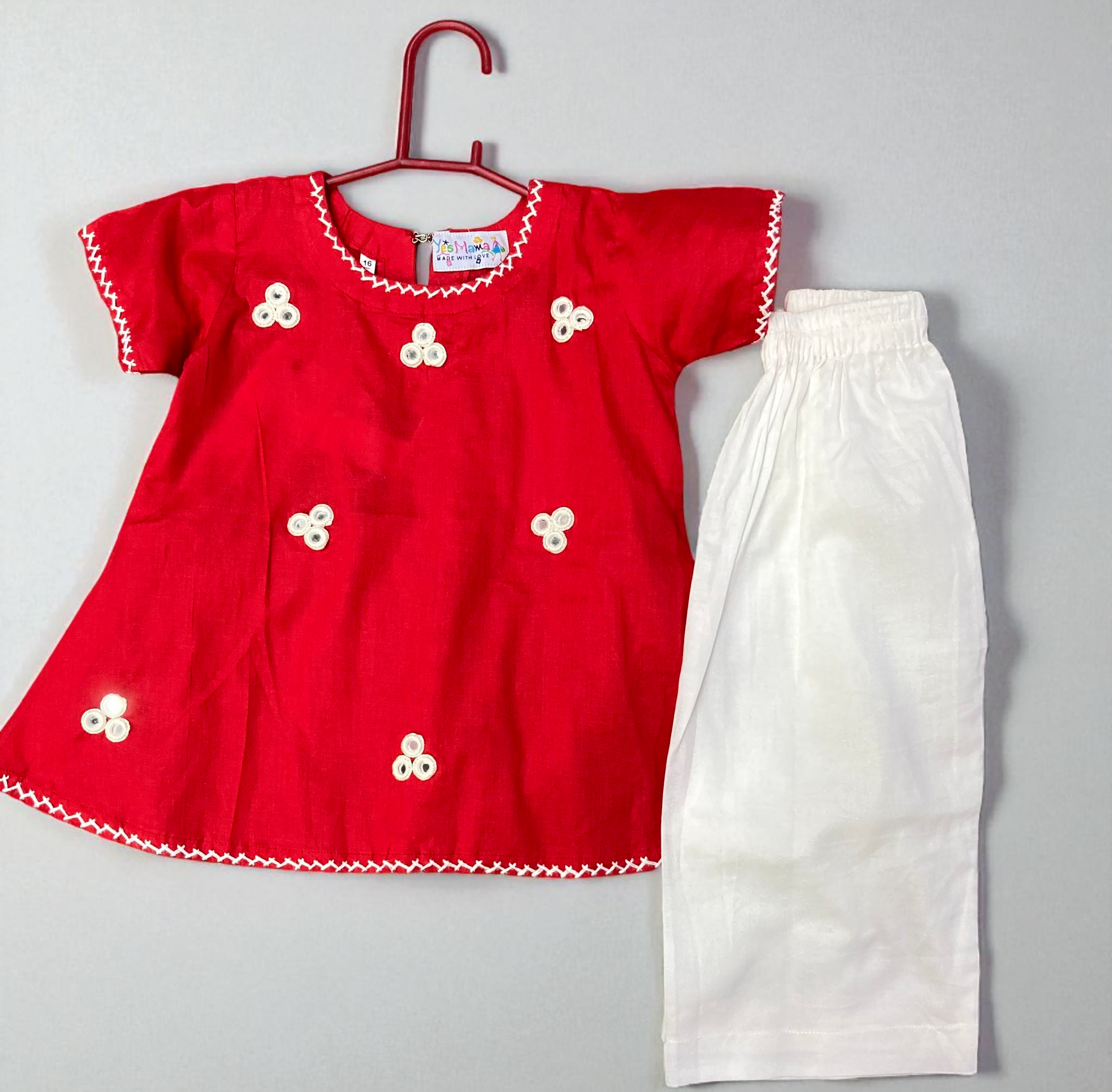 Girls Hand Embrioded Co-ord  Set