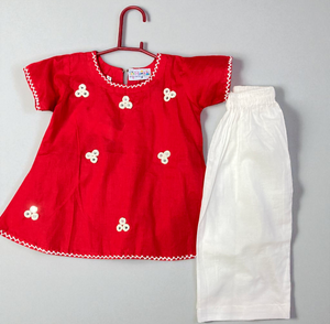 Girls Hand Embrioded Co-ord  Set