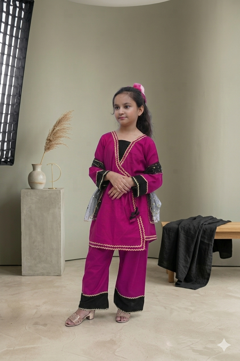 Girls Pink Luxe Embellished Set (3pc)