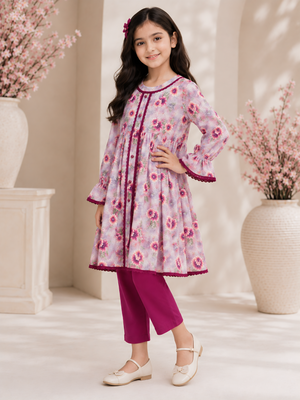 Girls Daisy Frock Set - 2pc