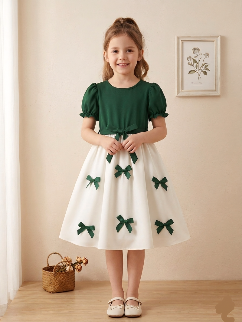 Girls Bow Azadi Frock