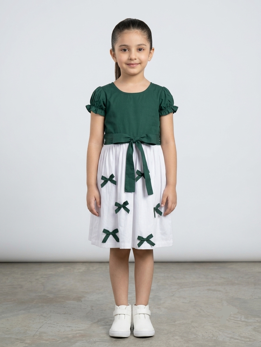 Girls Bow Azadi Frock