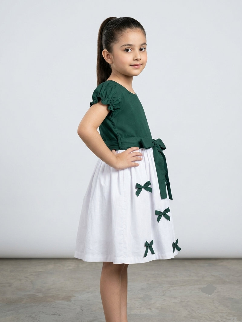 Girls Bow Azadi Frock