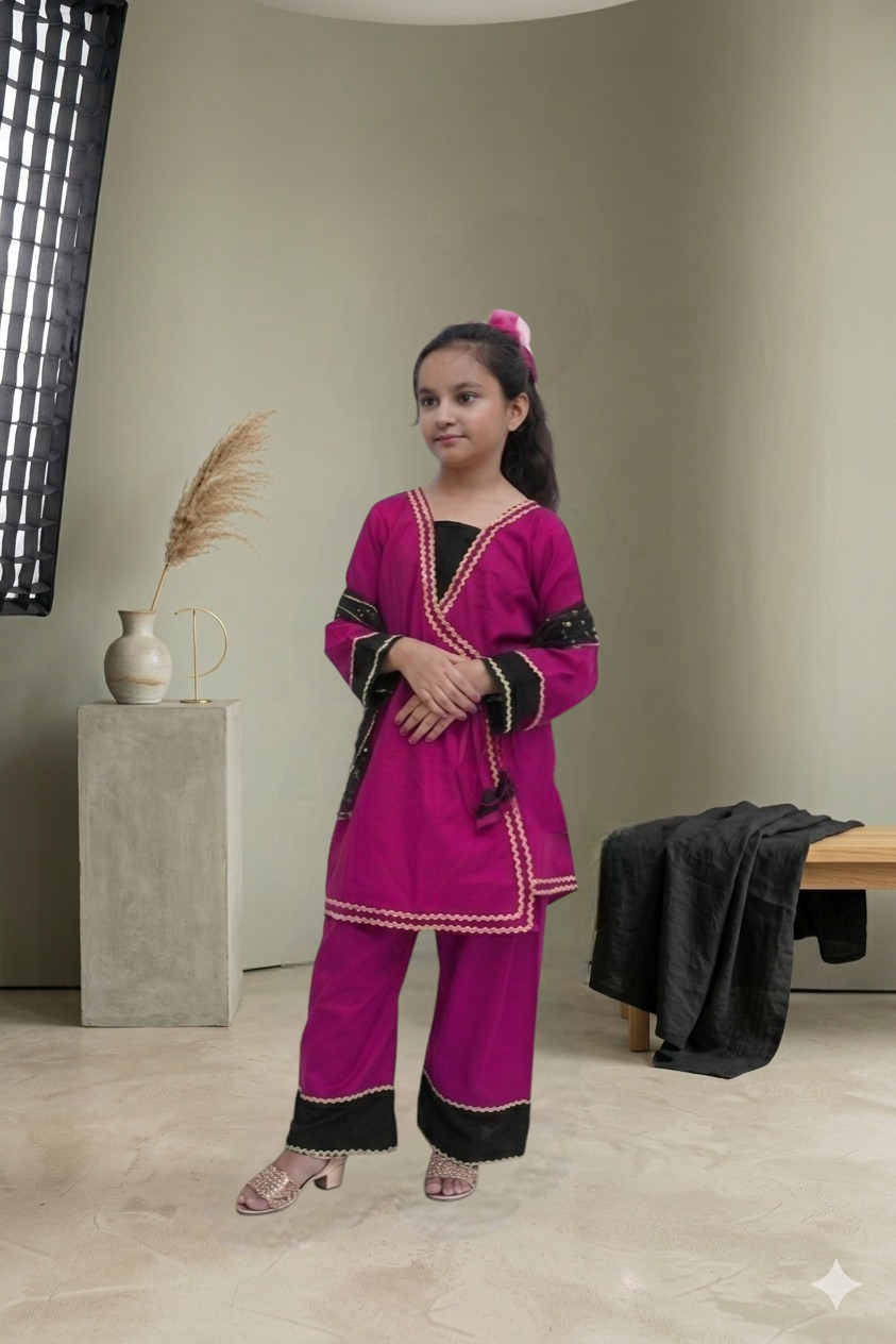 Girls Pink Luxe Embellished Set (3pc)