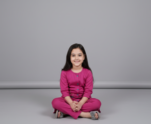 Girls Khaddar Doll Embroided Co-ord Set 2pc