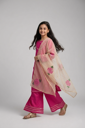 Girls Fuchsia Luxe Set - 3pc